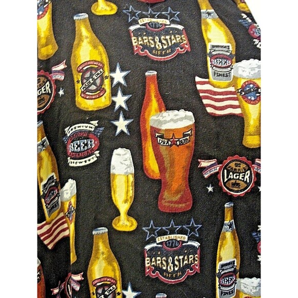 C&B Sport Camp Shirt Beer Themed  Button Front Short Sleeve Mens Size L - Picture 3 of 4